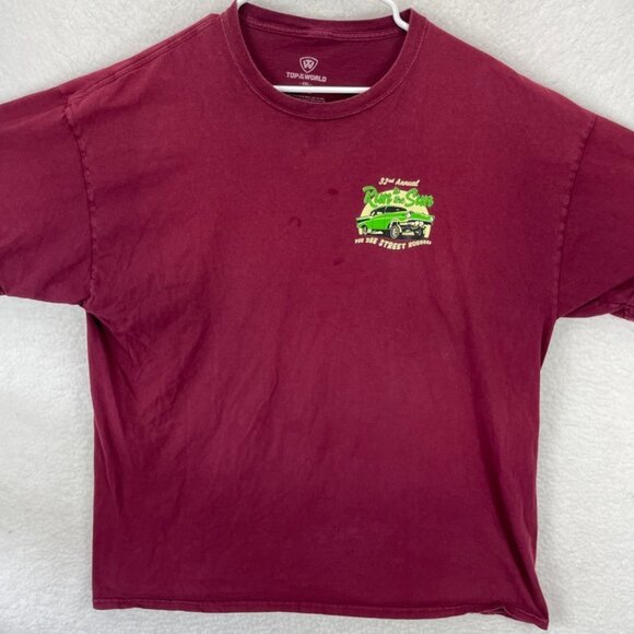 Run to the Sun Car Show T-Shirt Men’s Maroon Myrtle Beach SC Graphic Tee Event - Picture 1 of 5